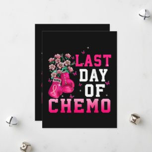 Breast Cancer Awareness Last Day of Chemo Warrior Holiday Card