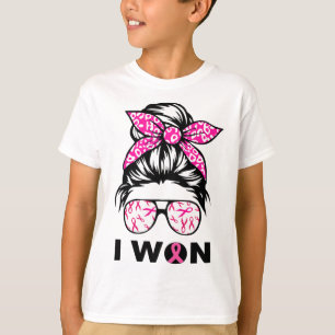 Breast Cancer Awareness Leopard Retro I Won Women' T-Shirt