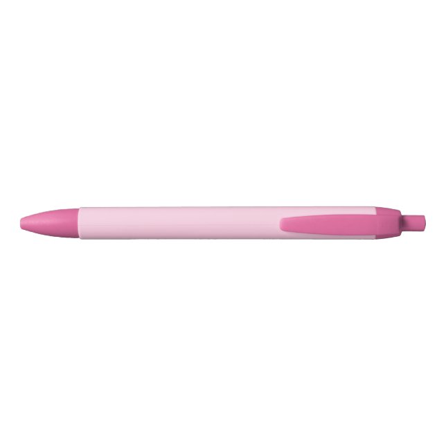 Breast cancer awareness light pink plain cute black ink pen (Back)
