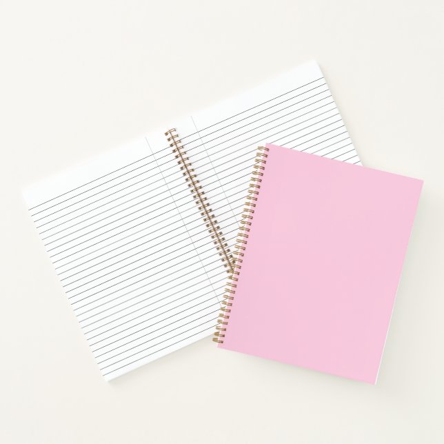Breast cancer awareness light pink plain cute notebook (Inside)