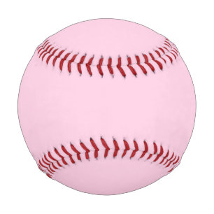Breast cancer awareness light pink solid colour baseball