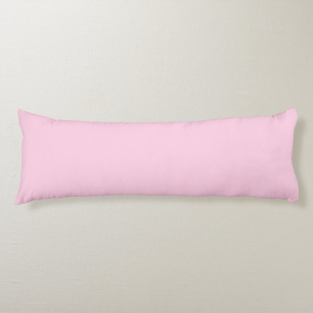 Breast cancer awareness light pink solid colour body cushion (Front)