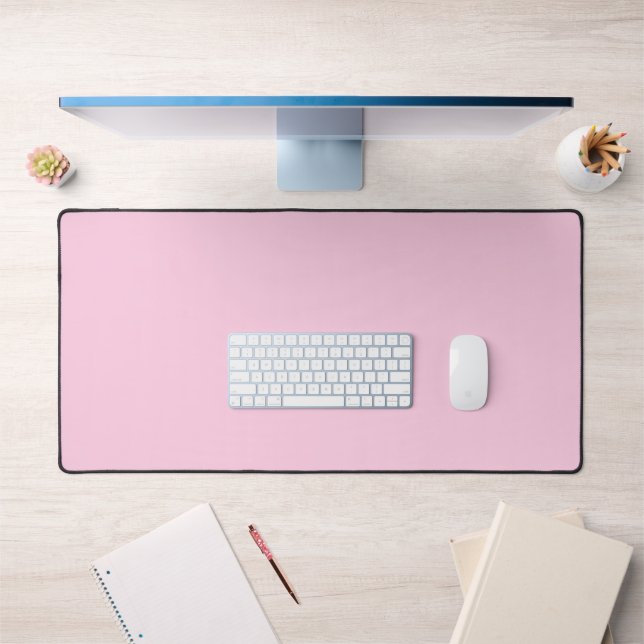 Breast cancer awareness light pink solid colour desk mat (Office 1)