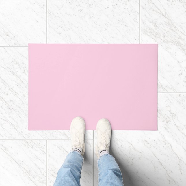 Breast cancer awareness light pink solid colour doormat (Indoor)