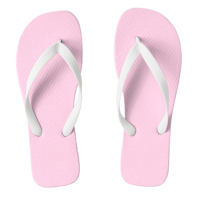 Breast cancer awareness light pink solid colour flip flops (Footbed)