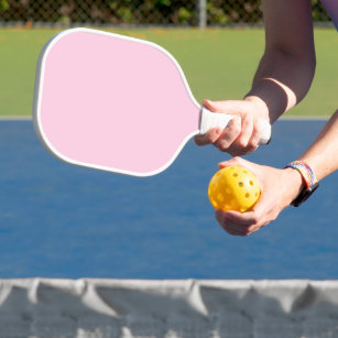 Breast cancer awareness light pink solid colour pickleball paddle