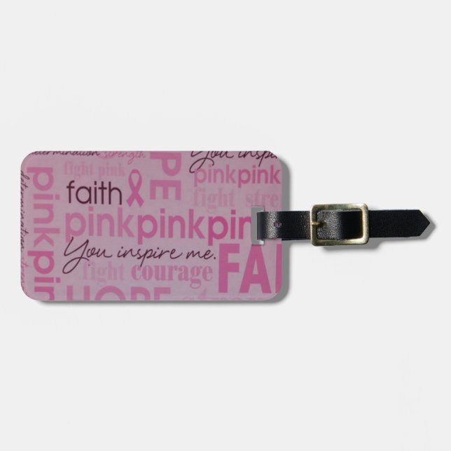 Breast Cancer Awareness Luggage Tag (Front Horizontal)