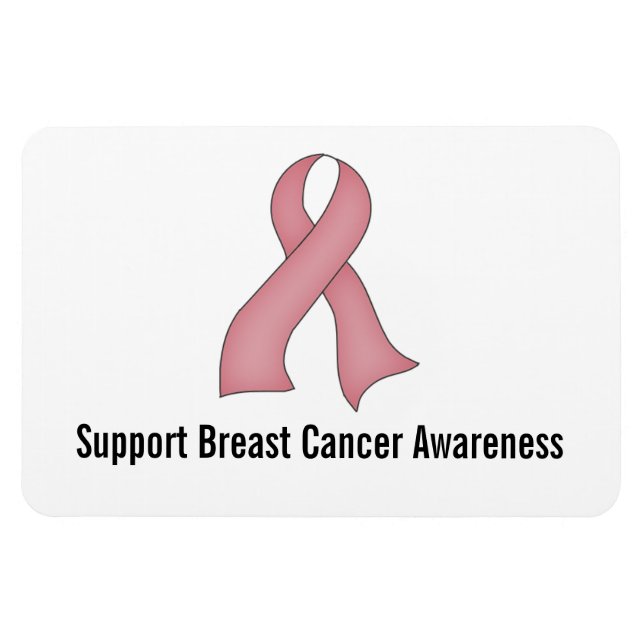 Breast Cancer Awareness (medium pink) Magnet (Horizontal)