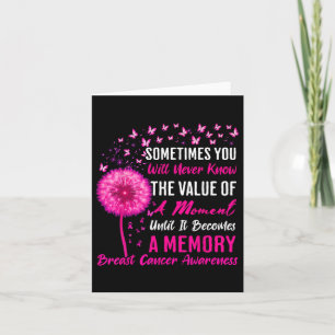 Breast Cancer Awareness Memory Pink Ribbon Card