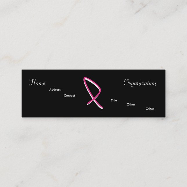 Breast Cancer Awareness Mini Business Card (Front)