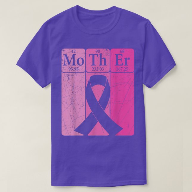 Breast Cancer Awareness Mom Mother Periodic Table  T-Shirt (Design Front)