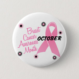 Breast Cancer Awareness Month 6 Cm Round Badge