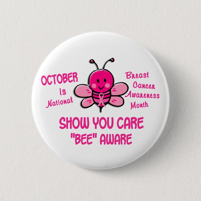 Breast Cancer Awareness Month 6 Cm Round Badge (Front)