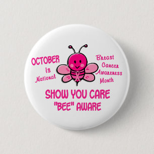 Breast Cancer Awareness Month 6 Cm Round Badge