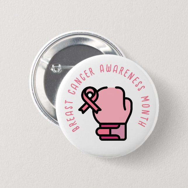 Breast Cancer Awareness Month  6 Cm Round Badge (Front & Back)