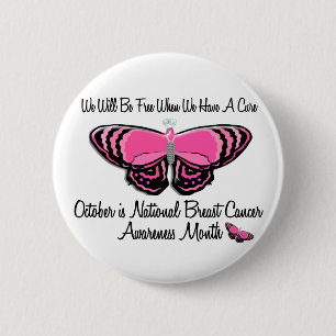 Breast Cancer Awareness Month 6 Cm Round Badge