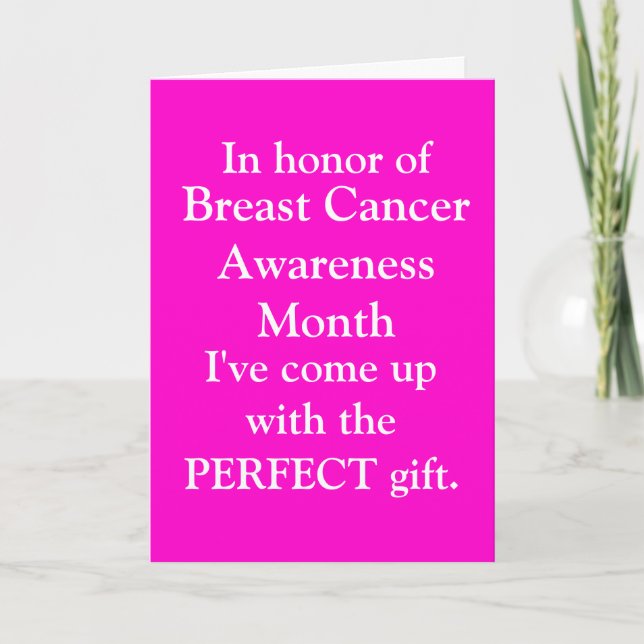 BREAST CANCER AWARENESS MONTH CARD (Front)