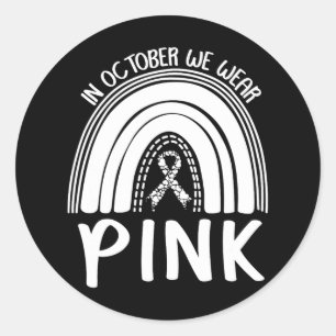 Breast Cancer Awareness Month Classic Round Sticker