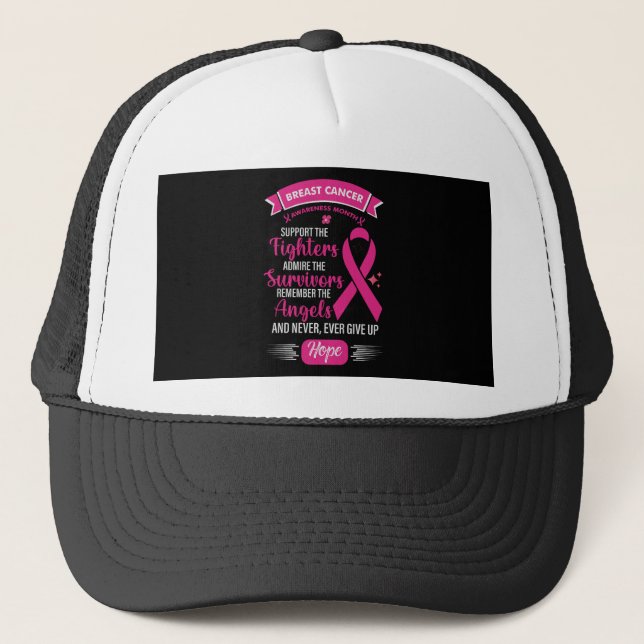 Breast Cancer Awareness Month Design Trucker Hat (Front)