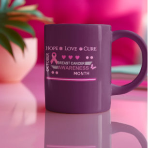 Breast Cancer Awareness Month Design Two-Tone Coffee Mug