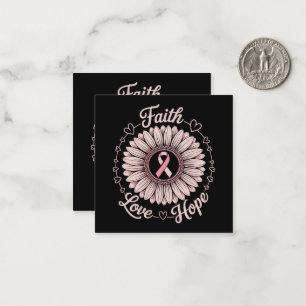 Breast Cancer Awareness Month Faith Hope Cure Card