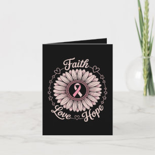Breast Cancer Awareness Month Faith Hope Cure Holiday Card