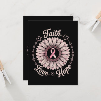 Breast Cancer Awareness Month Faith Hope Cure Invitation