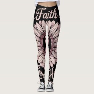 breast cancer awareness month faith hope cure leggings