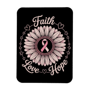 Breast Cancer Awareness Month Faith Hope Cure Magnet