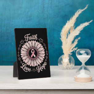 Breast Cancer Awareness Month Faith Hope Cure Plaque