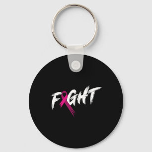 Breast Cancer Awareness Month Fight Vintage Pink O Key Ring