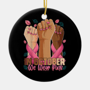 Breast Cancer Awareness Month In October We Wear P Ceramic Tree Decoration