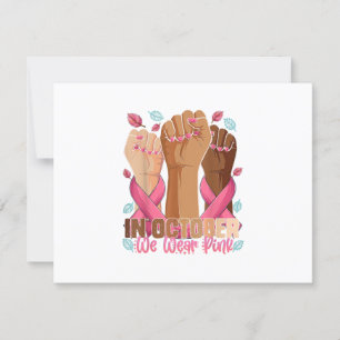 Breast Cancer Awareness Month In October We Wear P RSVP Card