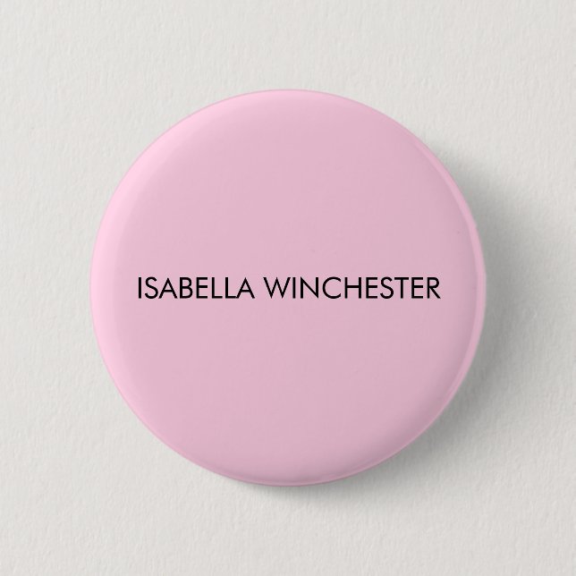 Breast cancer awareness month light pink custom  6 cm round badge (Front)
