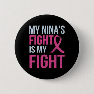 Breast Cancer Awareness Month My Nina's Fight Is M 6 Cm Round Badge