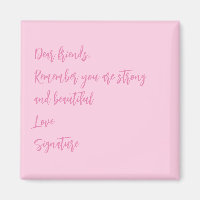 Breast Cancer Awareness month pink custom quote