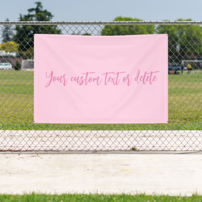 Breast cancer awareness month pink custom script banner (Insitu)