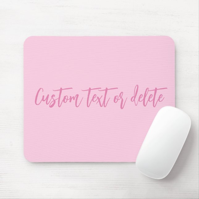 Breast cancer awareness month pink custom script mouse mat (With Mouse)