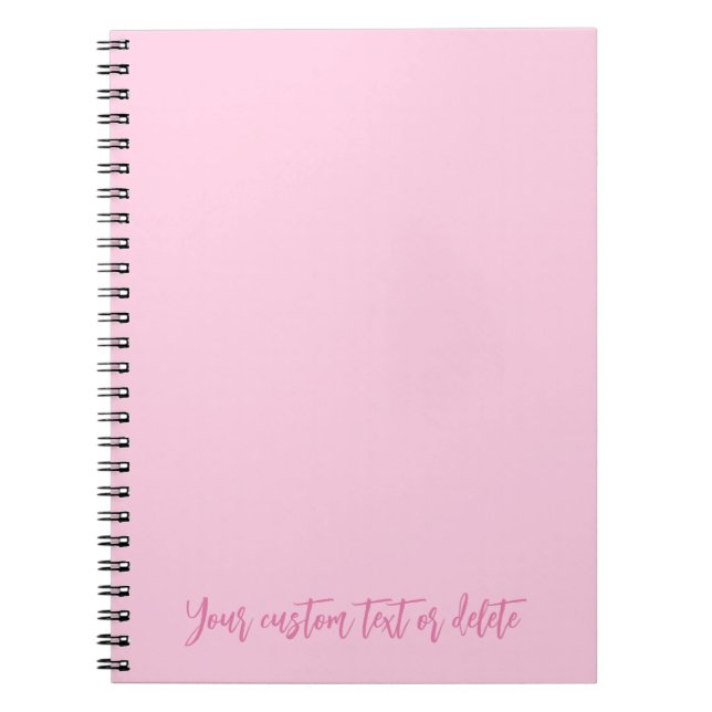 Breast cancer awareness month pink custom script notebook (Front)