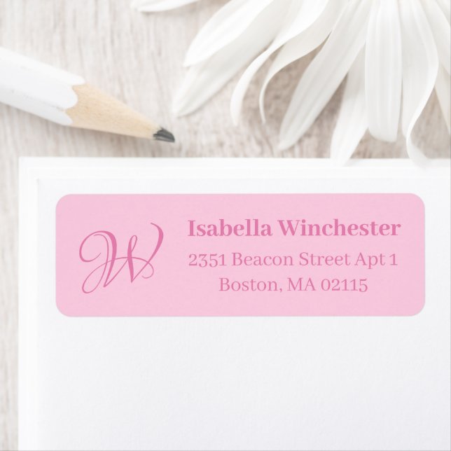 Breast cancer awareness month pink monogrammed (Insitu)