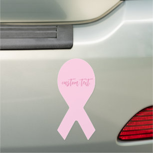 Breast cancer awareness month pink ribbon custom car magnet