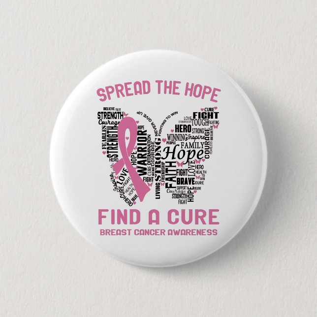 Breast Cancer Awareness Month Ribbon Gifts 6 Cm Round Badge (Front)