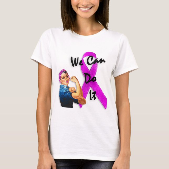 Breast Cancer Awareness Month, Rosie the Riveter T-Shirt (Front)