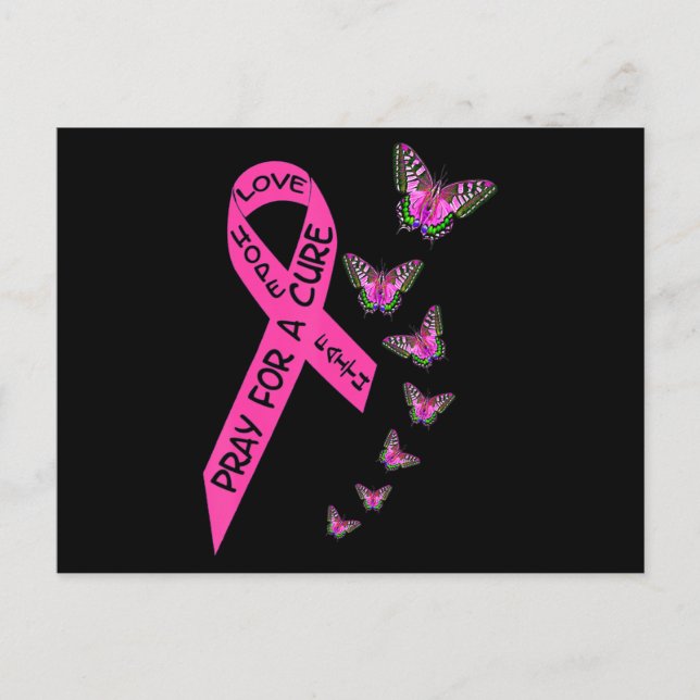 Breast Cancer Awareness Month Women Religious Butt Postcard (Front)