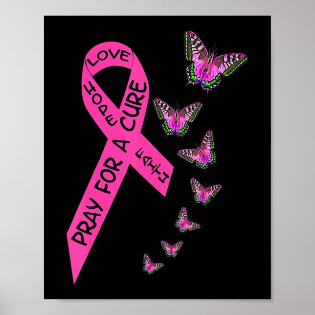 Breast Cancer Awareness Month Women Religious Butt Poster (Front)