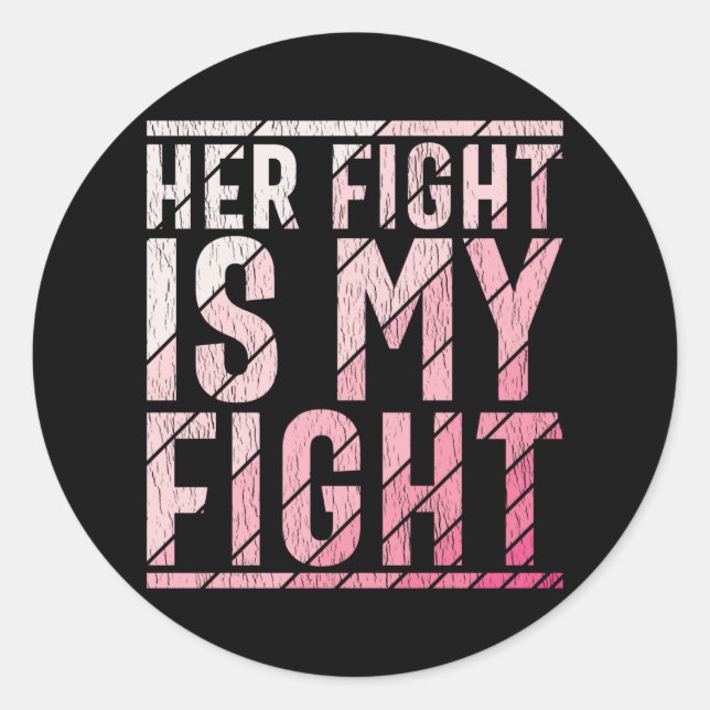 Breast Cancer Awareness Mother Daughter Sister Classic Round Sticker (Front)