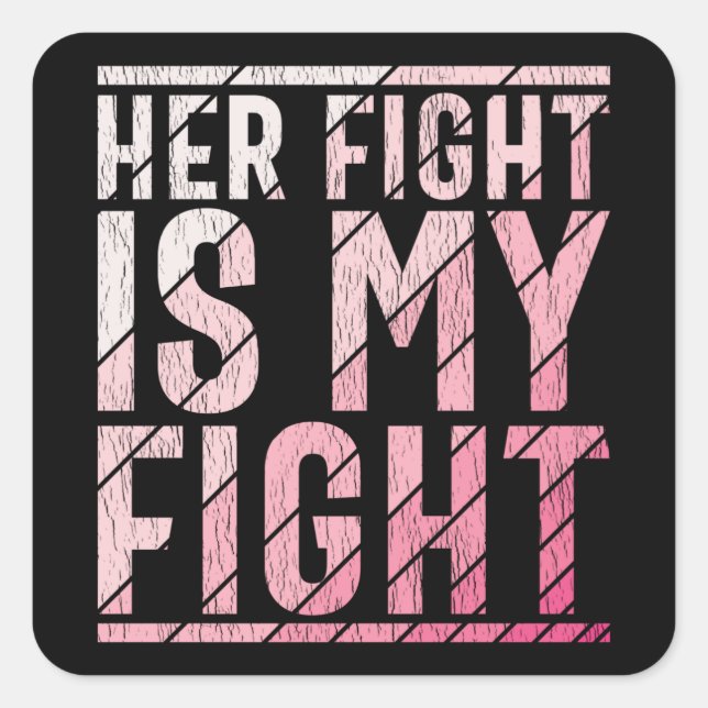 Breast Cancer Awareness Mother Daughter Sister Square Sticker (Front)