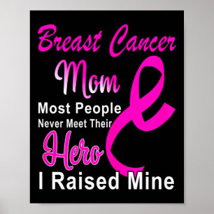 Breast Cancer Awareness Mum Breast Cancer Warrior  Poster