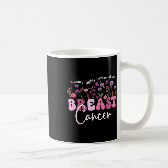 Breast Cancer Awareness Mum Support Breast Cancer  Coffee Mug (Right)