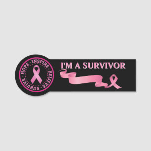 Breast cancer awareness Name Tag